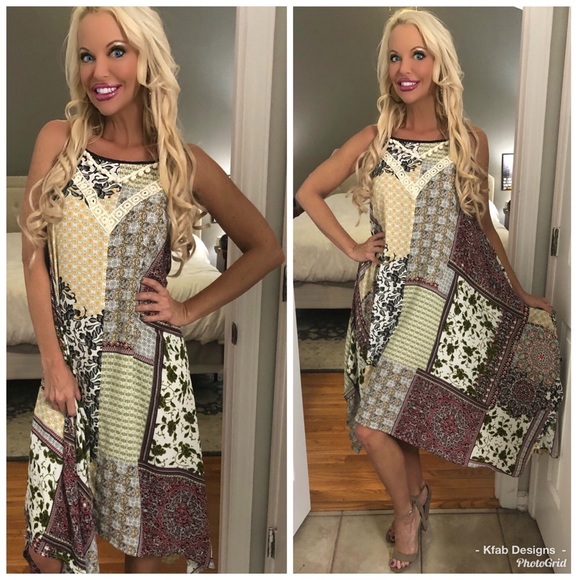 Dresses & Skirts - 🥰LAST 1! Lace Inset Boho Handkerchief Dress !